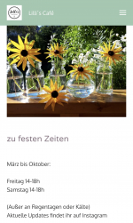 Aktuelle Öffnungszeiten Café Lilli‘s